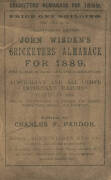 "Wisden Cricketers' Almanack for 1889", rebound in green cloth, preserving front wrapper. Fair/Good condition.