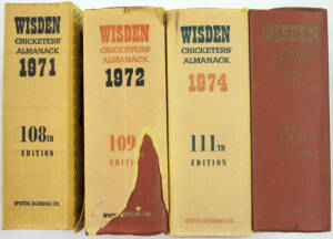 "Wisden Cricketers' Almanack"s for 1970-72 & 1974-79. The 1970, 1971 & 1979 issues with limp yellow covers, other issues hardback. Fair/Good condition.