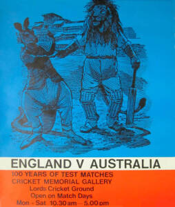 POSTERS: 1977-92 collection, mainly regarding the 1977 Ashes Centenary. 8 different designs. Various sizes. Mainly fine.