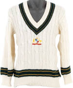 AUSTRALIAN TEST JUMPER (long sleeves), with embroidered Australian Coat-of-Arms on front. Good condition. Ex Errol Alcott collection.