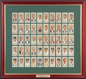 FRAMED CRICKET CARDS, noted Players "Cricketers 1934" [50] & "Cricketers 1938" [50] (each overall 58x54cm); plus a third frame with "Cricketers 1938" [24/50]. Fair/VG condition.