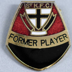 ST.KILDA: Badge with St.Kilda crest & "Former Player". Attractive and scarce.