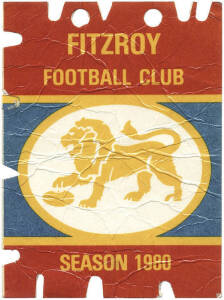 FITZROY: Fitzroy Member's Season Tickets (25) for 1980, 1981, 1983 (Adult & Junior), 1984, 1985, 1986, 1987, 1988, 1989, 1991, 1992 (2), 1993 (2), 1994 (2), 1995 (4), 1996 (4 - last year). Fair/VG condition.