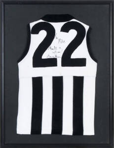 TONY SHAW (Collingwood), signature & endorsement on Collingwood football jumper, framed & glazed, overall 71x93cm.