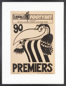 COLLINGWOOD: 1990 Original Weg poster, window mounted, framed & glazed, overall 65x84cm.