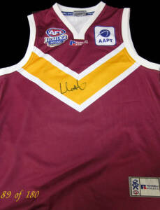 FITZROY/BRISBANE LIONS: Brisbane 2004 Heritage jumper, signed by Ligh Matthews, embroidered "89 of 150".