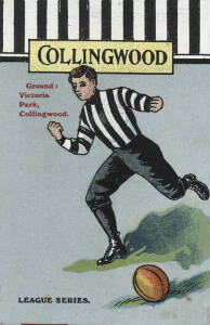 COLLINGWOOD: c1905 Valentines "League Series" postcard, very colourful & attractive. G/VG.