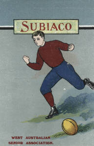 SUBIACO: c1905 Valentines "League Series" postcard, very colourful & attractive. G/VG.