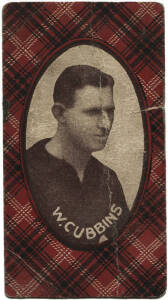 1921 McIntyre Bros. "Football Champions Series 1" - W.Cubbins (St.Kilda). Fair/G condition (vertical crease). Rare.