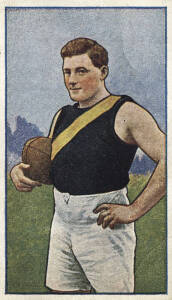 1922 J.J.Schuh (Magpie Cigarettes) "Victorian League Footballers", part set [51/60]. Fair/VG condition.