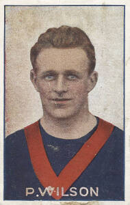 1922 Thorp's Chocolate Fudge "Football Captains - Victorian League & Association", [1/19 known], P.Wilson (Melbourne). G/VG. Rarity 8.