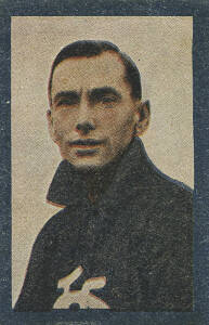 1926 Craig & Hales "Australian Sportsmen and Racehorses" [1/30 footballers] - J.Watson (Carlton). Good cond. Rarity 8.