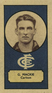 1932 Clark-Ellis "VFL Footballers" [1/108] - G.Mackie (Carlton). G/VG. Rarity 8.