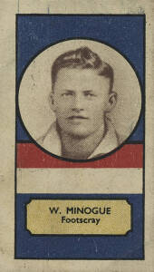 1932 Clark-Ellis "VFL Footballers" [1/108] - W.Minogue (Footscray). Good condition. Rarity 8.