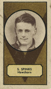 1932 Clark-Ellis "VFL Footballers" [1/108] - S.Spinks (Hawthorn). Good condition. Rarity 8.