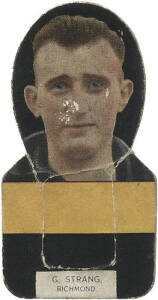 1933 Wills "Football Portraits and Club Colours" Stand-up Cards, [1/5] G.Strang (Richmond). Fair/G. Rarity 8.