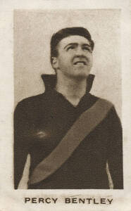 1934 MacRobertsons "½d Champions" [1/17 footballers] - No.67 Percy Bentley (Richmond). G/VG. Rarity 7.