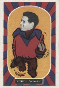 1957 Kornies "Footballer - Mascot Swap Cards", [1/36] - No.18 Bill Stephen (Fitzroy). G/VG. Rarity 8.