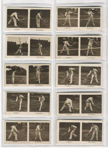 1930 Godfrey Phillips "Lawn Tennis" [25]; plus 1936 Players "Tennis" [50]. G/VG.