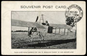 26 Nov.1917 (AAMC.18) Gawler - Adelaide special postcard carried by R. Graham Carey in his Bleriot 60 monoplane on the return flight. With KGV 1d Red tied by 24NO17 cds of GAWLER. Signed at a later date by the pilot.[67 cards carried on the return flight] - 2