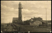 7-22 February 1928 (AAMC.117) A real-photo postcard (the lighthouse on Manora Island, near Karachi) carried by Bert Hinkler from Calcutta to Bundaberg, Qld., where it was mislaid until 4 July, when it received a belated "arrival" cds prior to being return - 2