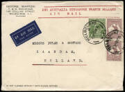 1929-39 group of commercial covers, majority airmail from Australia (25), to Australia (17) or via Australia (2), some on annotated pages. Origins or destinations incl. Asia, Europe & USA with registered, re-directed, taxed, official & Service Suspended, - 2