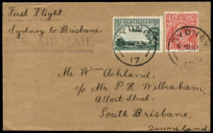 1-3 Jan.1930 (AAMC.148-9) Sydney - Brisbane & Brisbane - Sydney covers flown by Kinsford Smith & Ulm on their inaugural flights for Australian National Airways Ltd; the latter registered. The return flight was forced to land near Casino and the mail was c