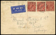 19 Feb.1930 (AAMC.153) Darwin - Daly Waters cover (with Camooweal backstamp) carried by Captain Murray Jones as part of a very small mail which was technically not permitted by the Post Office. This is one of only 14 covers he was able to take with him (d