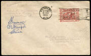 24 Mar.1933 (AAMC.298) Hobart - Brisbane cover carried on a survey flight by RAAF Suremarine Flying Boat, signed by the pilot, A. Hempel, the radio operator & a crew member. [12 flown].