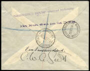 20 Oct.1934 (AAMC.433) MacRobertson Air Race registered cover, flown and signed (on reverse) by the winning pilots, Scott & Campbell-Black. - 2