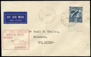 1 & 15 March 1932 (AAMC.P41 & P42) Gold Fields Post Offices - Opening Airmail flights by Orme Denny: Lae - Salamua and Bulolo - Salamaua cacheted covers flown by Guinea Airways on the opening days of the Lae & the new Bulolo Post Offices. [The number of c