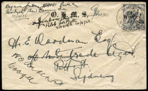 10 Apr.1933 (AAMC.P59) Wahgi River (Goroka) - Lae - Salamaua cover, flown, signed and endorsed by the pilot, Ian Grabowsky for Guinea Airways. Grabowsky carried the first airmails to and from Goroka at the time that the Leahy Brothers Expedition was based