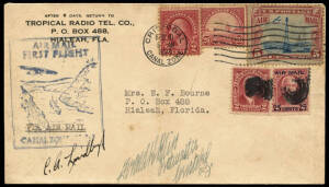 1929-60 group, majority FAM flights incl. 22 Sept. 1929 San Juan - Paramaribo, 10 Feb. 1929 Cristobal, Canal Zone - Miami, signed by LINDBURGH, FAM.8 10 Mar.1929 Brownsville, Texas - Mexico, FAM.14 21 Apr.1937 San Francisco - Hong Kong, FAM.18 group of 25