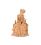 WILLIAM RICKETTS: Pottery flower aid in the form of an aboriginal woman on a tree trunk. Signed & dated 1934