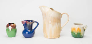 REMUED Pottery, group of 4 assorted jugs & vases from the 1930s, ranging in size from 9cm to 22cm
