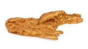 "Hand of Faith" Nugget replica. [In 1980, Kevin Hillier was fossicking in the forest behind the old Kingower school house when he came across the 875 ounce "hand of Faith" nugget. The nugget was sold to the Golden Nugget Casino in Las Vegas for over US$1 