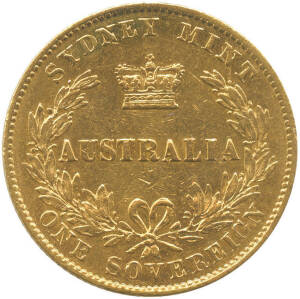 Gold Sovereign Sydney mint 1868, higher grade.