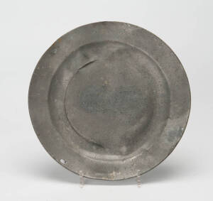 Pewter plate, 19th century with "FRANKLIN" etched in the centre. From a private collection in Tasmania this plate is purported to have belonged to Sir John Franklin Polar Explorer & Governor of Van Diemen's Land. Franklin headed the ill fated 1845 Northwe
