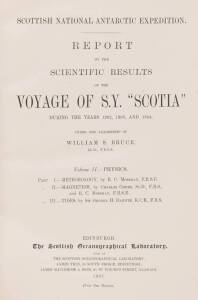 SCOTTISH NATIONAL ANTARCTIC EXPEDITION, 1902-1904 - WILLIAM SPIERS BRUCE (1867-1921) "Report on the Scientific Results of the Voyage of S.Y. "Scotia" during the years 1902, 1903 and 1904, under the Leadership of William S. Bruce" - Volume II - Physics: Pa