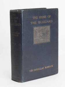 "THE HOME OF THE BLIZZARD Being the Story of the Australasian Antarctic Expedition, 1911-1914" by Sir Douglas Mawson. Volume 2 only. [William Heinemann, London, 1915]. Illustrated in colour and b & w; with maps; 338pp; maps in pocket.&nbsp;