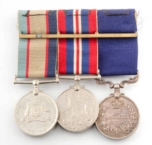 MILITARY Medals: WW1 Naval group of 4 (PLY.16146, BUGR. F.J.Pike. R.M.L.I); group 3 WW2 including Meritorious Service (P.O. 10605 Staff Clerk M.H.McEwan); Malaya service medal; Africa service medal. (9 items)