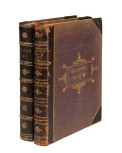 "Melbourne Punch Almanac for 1878" 2 volumes half morocco with embossed gilt spine.
