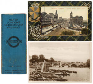 Postcards & ephemera & old photographs including maps & brochures. 100+ items