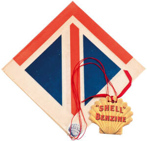 Basil Watson's Biplane souvenir Shell Benzine advertising parachute, Tasmania 1917.&nbsp;