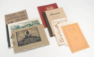 WW1 Period & other; journals, booklets & ephemera. Noted "The Kookaburra" No.1 [France, June 15th, 1918]; "The Seventeenth Austalian Infantry Brigade" [1939-1940]; "Through The Red Revolt On The Rand" 2nd edition [Johannesburg, 1922]; "Our Invited Guests,