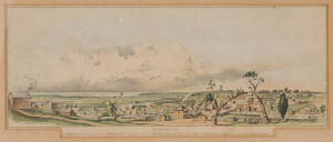 Map of Melbourne 1839, colour lithograph, 19 x 52 cm