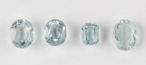A parcel of one hundred loose facetted aquamarines, various shapes and sizes, approximate total carat weight 15 carats.