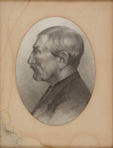 NORMAN PENROSE (1903-1970), Head of Bendigo Miner, pencil, signed 'N Penrose' lower right, 36 x 26 cm (oval)