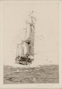 ROWLAND LANGMAID, Tall Ship, etching, signed 'Roland Langmaid' lower right on margin, 25 x 18 cm