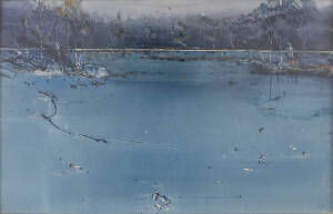 Geoffrey DyerUntitled - Lake Scenegouache and wash on paper64 x 102 cmsigned lower right